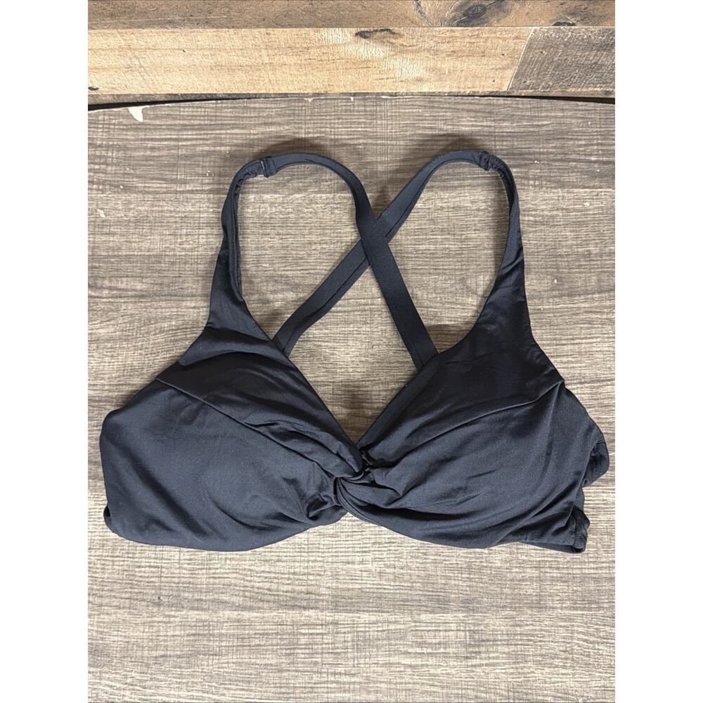 La Blanca Women's Size 4 Bikini Top Black Swimwear Adjustable Strap NWT SKU 065